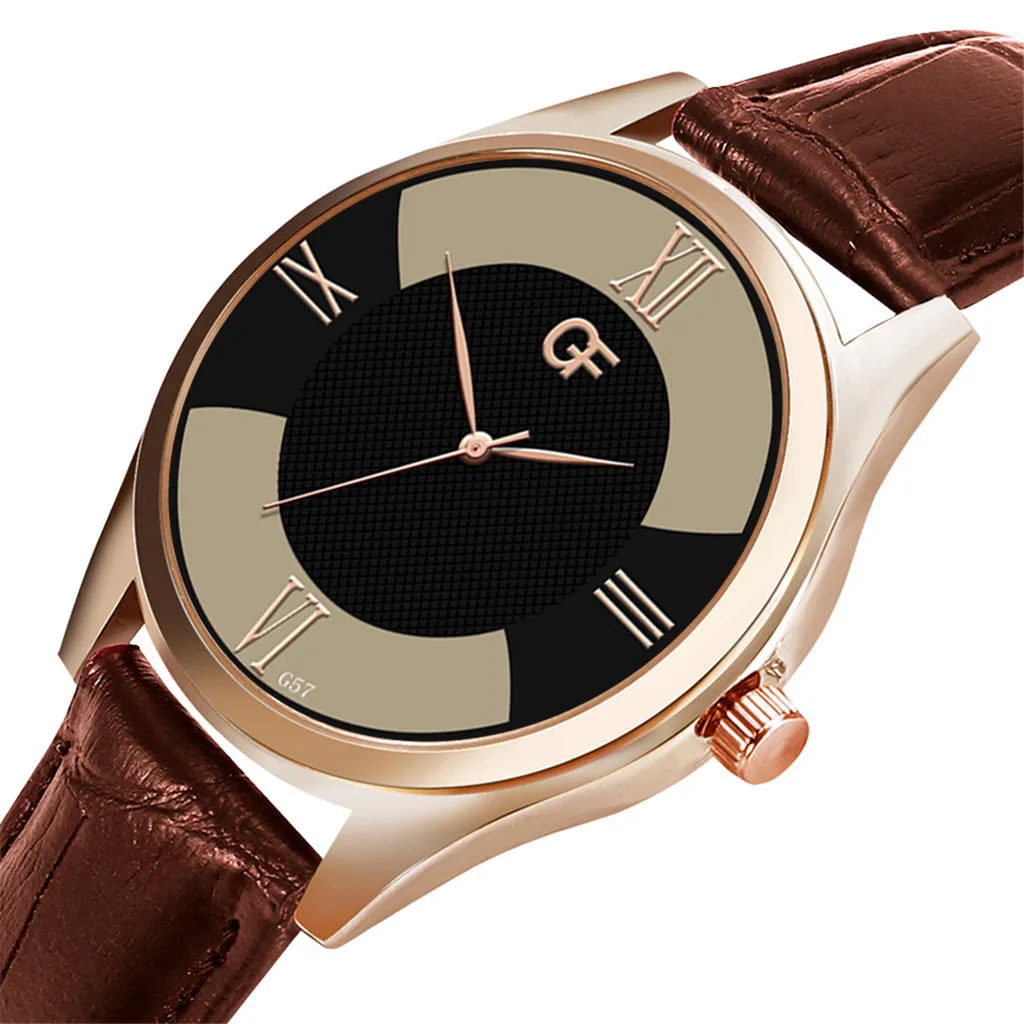 Мужские часы лучший бренд класса люкс Лидер продаж мужские с кожаным ремешком