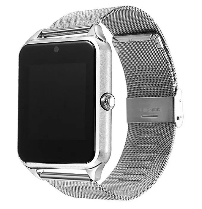 Серебристый GT08 плюс металлические умные часы ремешок Z60 Bluetooth Smartwatch поддержка телефонных звонков Sim TF карта Android IOS часы наручные PK S8 Q9 - Цвет: Серебристый