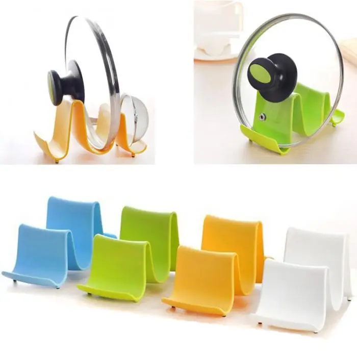 Пластиковый держатель крышек кастрюль в форме волны 1 шт. подставка для кастрюли