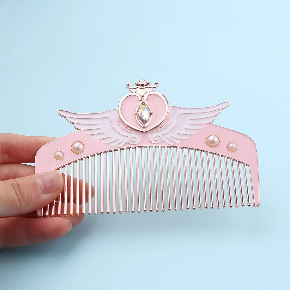 Японская аниме расческа Cardcaptor Sakura Милая кавайная расческа Card Captor Sakura для девочек розовая расческа для волос металлические гребни расческа волшебная палочка