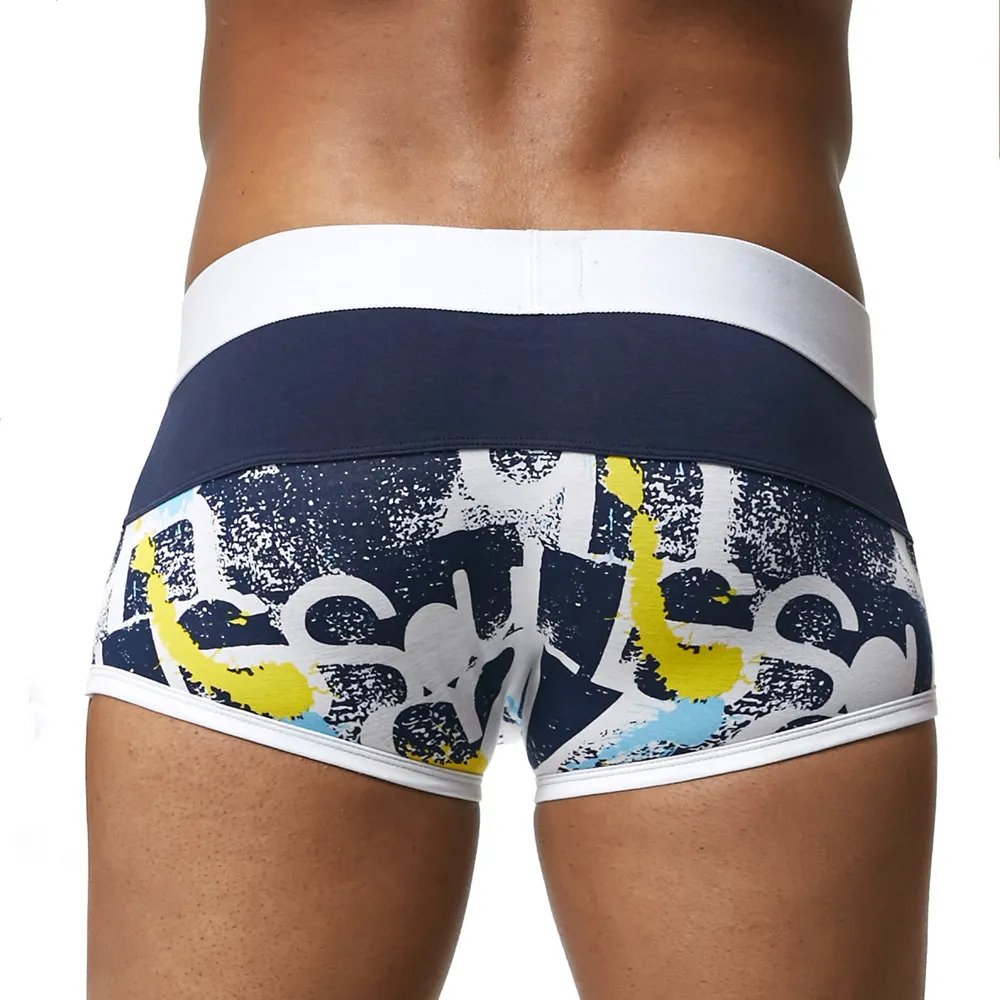 

19 Styels Seeinner Men Brand Printed Cotton Male Panties U Convex Pouch Sexy Cueca Gay Pants Underwear Boxer Shorts Underpants