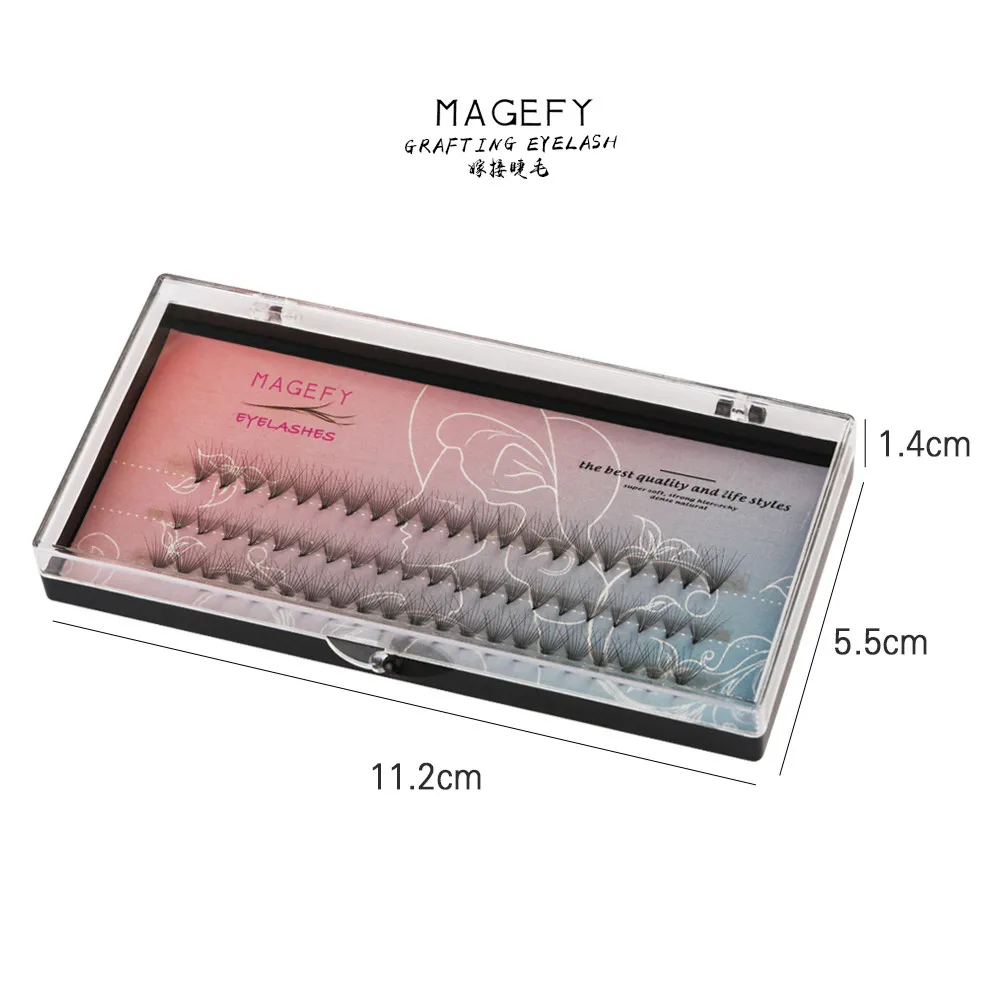#501 2018 New Fashion Individual False Eye Lashes Wave Mink 0.07 C Black Silk Eyelashes Extension Freeship | Красота и здоровье