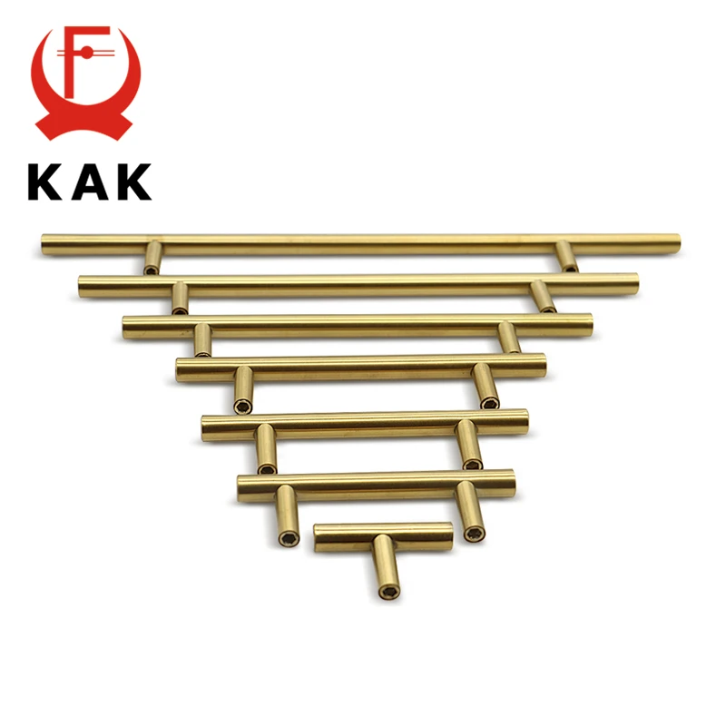 KAK 2 &quot~ 20&quot Золотая кухонная дверная Т образная планка прямые ручки для шкафа