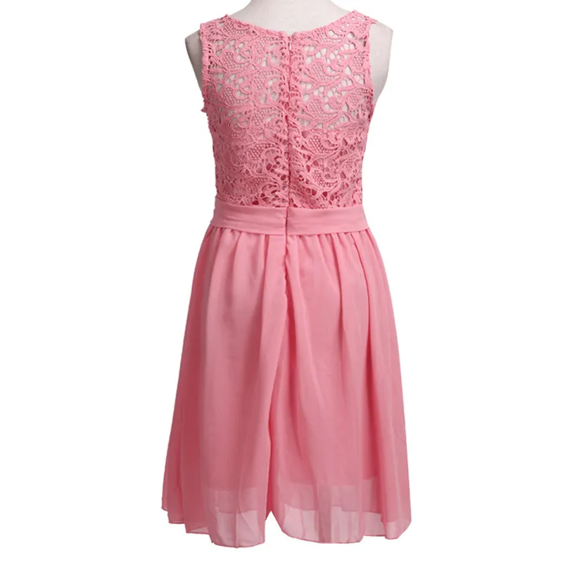 Женское элегантное кружевное платье без рукавов ТРАПЕЦИЕВИДНОЕ Короткое