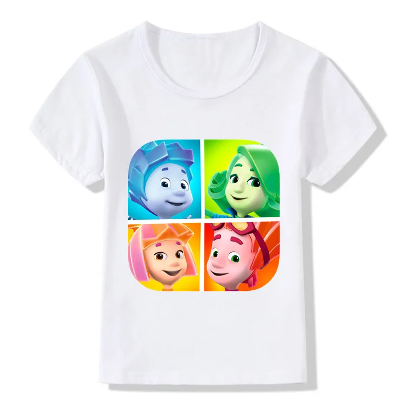 Детские Забавные футболки с рисунком из русского мультфильма фиксаторы для