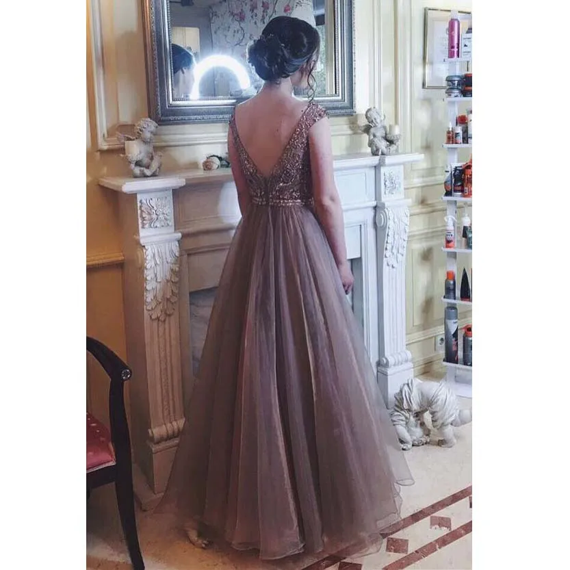 Женское бальное платье с открытой спиной длинное для подружки невесты