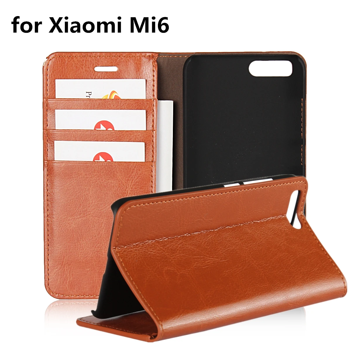Роскошный чехол-бумажник для телефона кожаный чехол Xiaomi Mi6 откидной Чехол