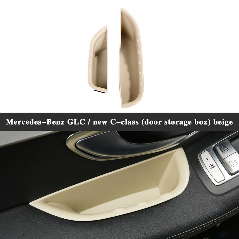 Автомобильный подлокотник дверная ручка ящик для хранения для GLC C class LHD Mercedes Benz W205 C180 C200 C260- подстаканник центральная консоль