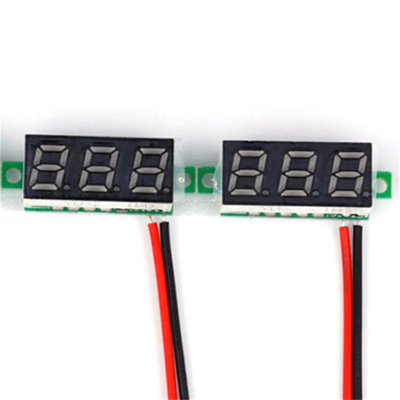 0,28 дюймовый Мини цифровой вольтметр DC2.5-30V зеленый/синий/красный измеритель напряжения с тремя цифровыми трубками Вольтметр постоянного тока