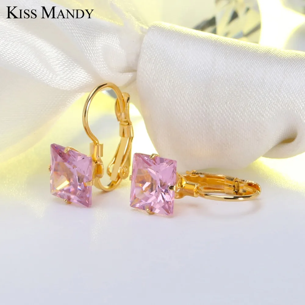 Новое поступление от KISS MANDY женские элегантные серьги из нержавеющей стали с