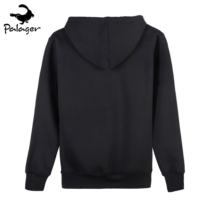 Palager 2017 Весна Толстовки Для мужчин Письма моды толстовки с капюшоном флисовый