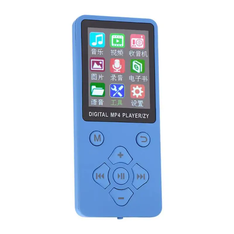 Синий Портативный MP4 плеер 1,8 дюймов TFT дисплей Walkman Lossless рекордер FM радио видео фильм Поддержка TF карта ребенок идеальный подарок - Цвет: Синий