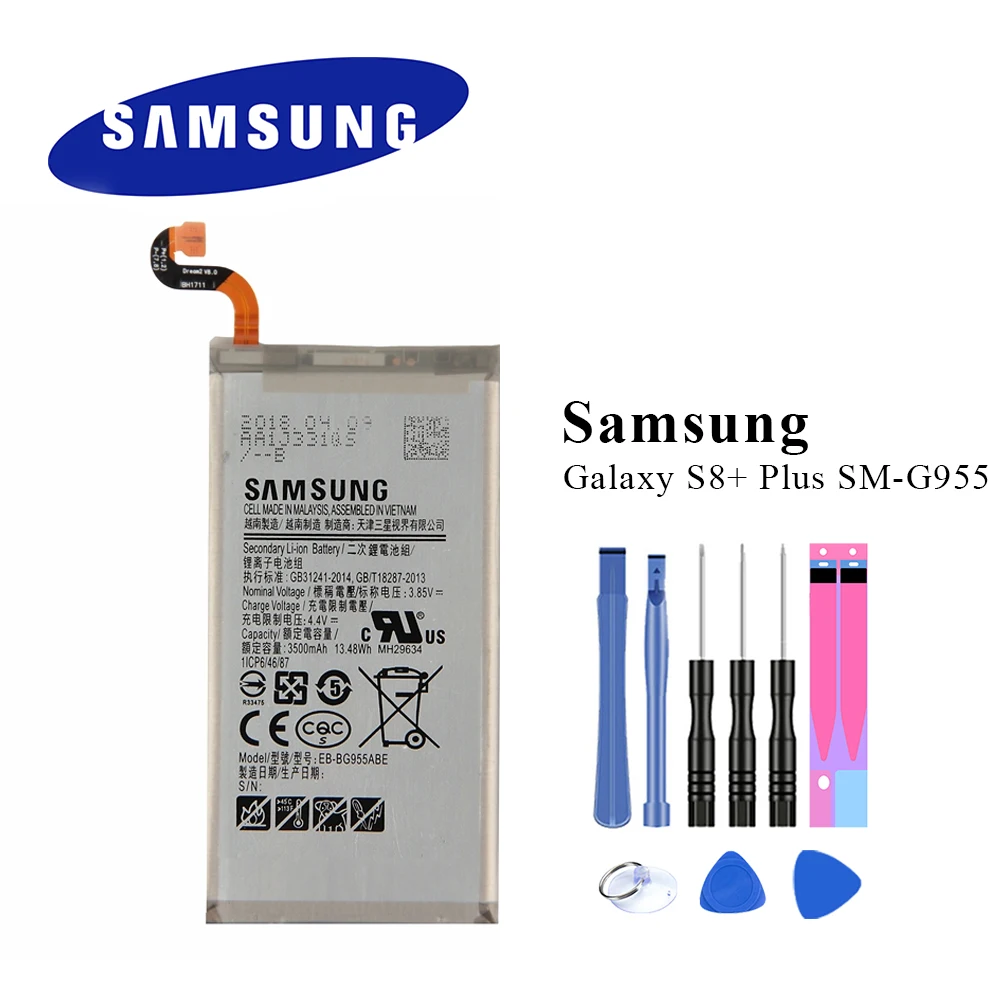 Оригинальная Аккумуляторная батарея для Samsung Galaxy S8 Plus + G9550 EB BG955ABA 3500 мАч akku набор