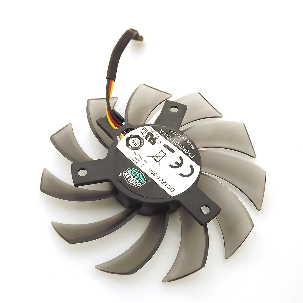 Вентилятор Охлаждения видеокарты FY08010H12LFA 75 мм 12 В 0 3 а контакта для Gigabyte GTX580 GTX460