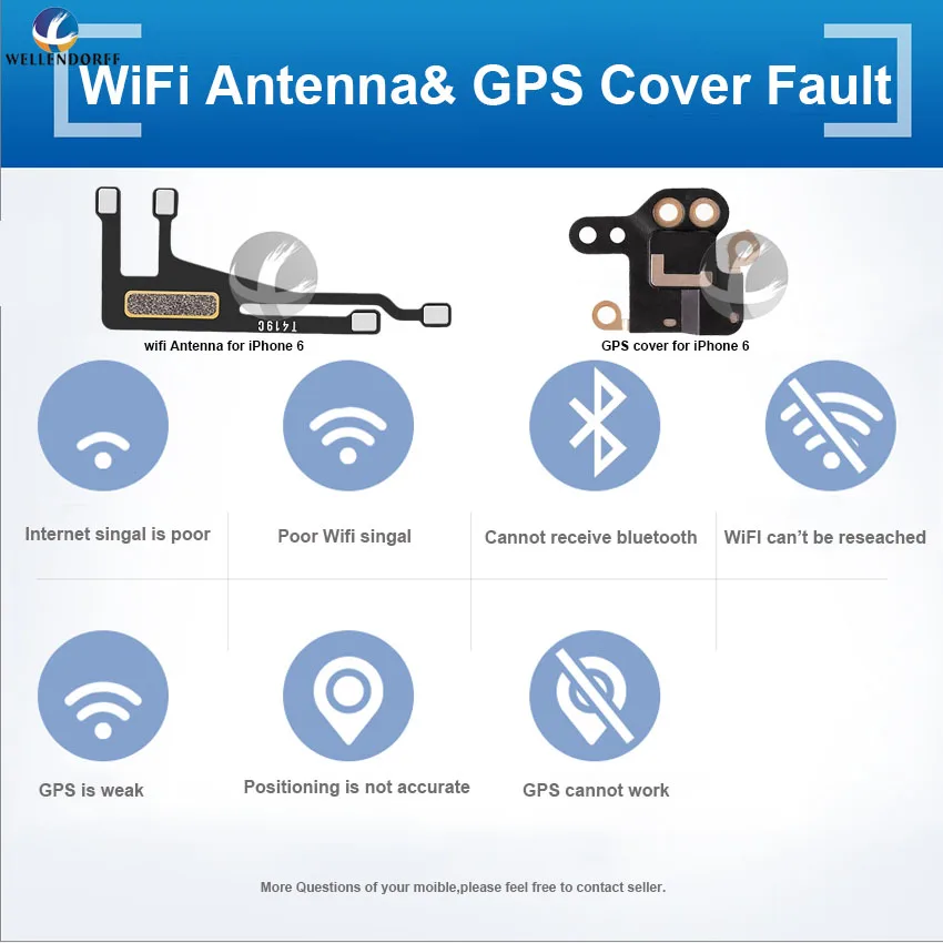 Wifi антенный сигнал Wifi гибкий кабель для iPhone 4 4S 5 5C 5S SE 6 6S 6SP 7 8 Plus X XS XR XSM Max Запасные части