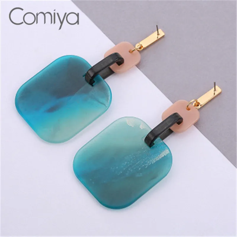 Comiya Длинные акриловые ногти геометрический кулон серьги с фианитом Umode D'oreille