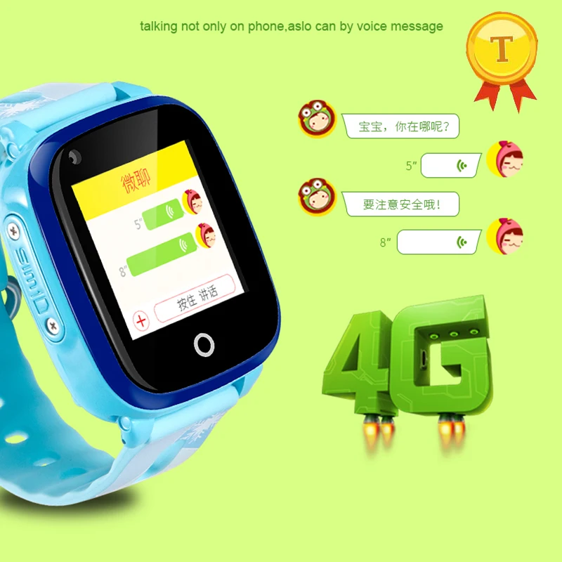 Новинка 2019 водонепроницаемые умные часы IP67 4G для детей Gps функция SOS камера