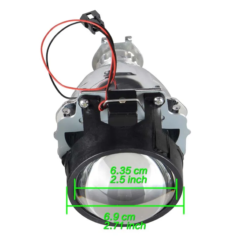 DERI 2.8 inch Round HID Bi xenon Projector Lens Headlight with CCFL White Angel Eye Casing H1 H4 H7 6000K Hi/Lo Beam Car Styling |