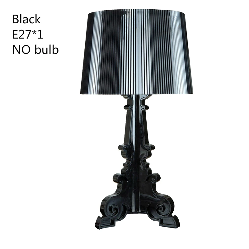 Black no bulb Современная прозрачная акриловая прикроватная настольная лампа, прозрачный прикроватный светильник светодиодный хрустальный настольная лампа для гостиной, лофт, декор, светильник на подтяжках - Цвет абажура: Black no bulb
