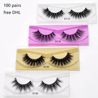 wholesale free dhl 100 pairs mink eyelashes dramatic mink lashes handmade false eyelashes cilios makeup profissional 61 styles