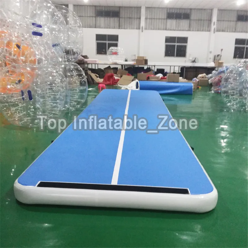 Воздушный трек синего цвета большого размера для тхэквондо воздушный по низкой
