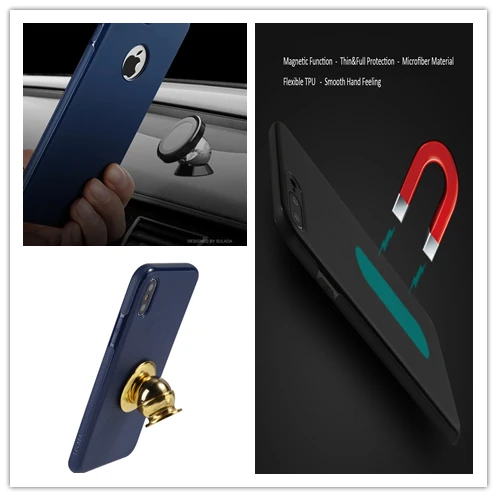 Магнитный чехол для iPhone 8 7 6 6s TPU силиконовый Fundas Автомобильная накладка держатель