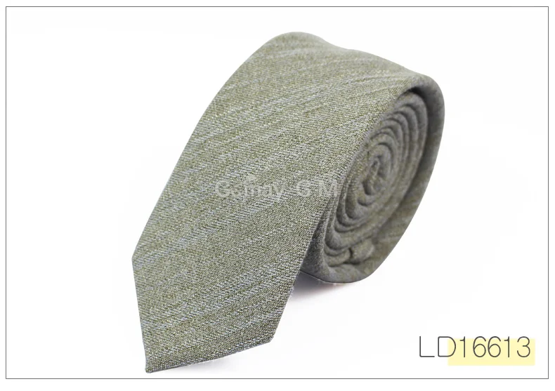 LD16613 Fashion Casual Cotton Solid Mens Ties for Men 6CM Width Narrow Wedding Business Groons Necktie Fresh Neck Tie Neckwear - Цвет: LD16613