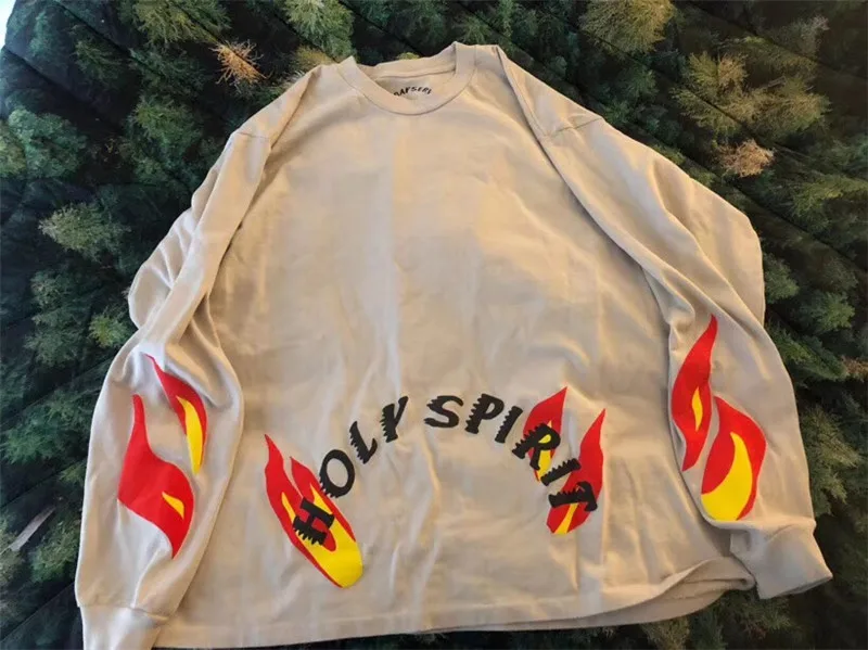19ss Kanye West Sunday Service Holy Spirit CPFM Мужская футболка с длинным рукавом лучшего качества