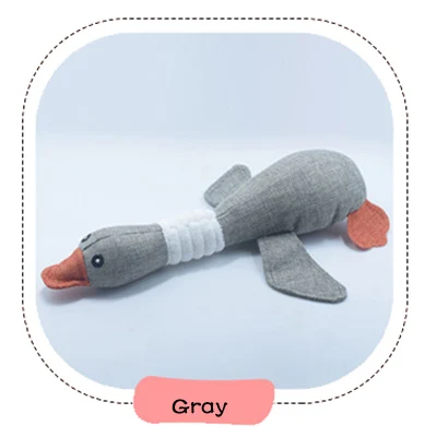 Игрушка для домашних животных, собака, дикий гусь, звуковые игрушки, устойчивая к укусам, играбельные игрушки с писком, утка, прочная забавная, безопасная для кожи, жевательная игрушка для домашних животных - Цвет: Gray
