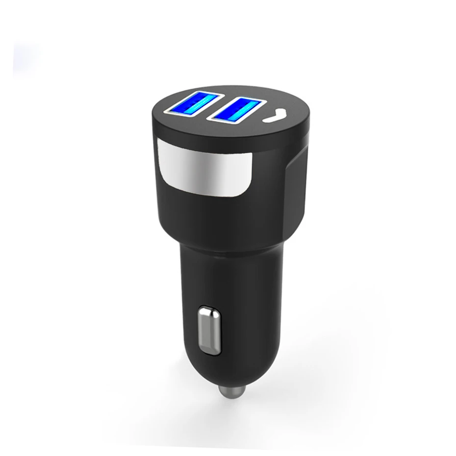 Silver Автомобильное двойное USB 3.1A автомобильное зарядное устройство 12 в прикуриватель розетка в автомобиль авто Универсальный светодиодный 18 Вт Быстрое зарядное устройство адаптер - Название цвета: Silver