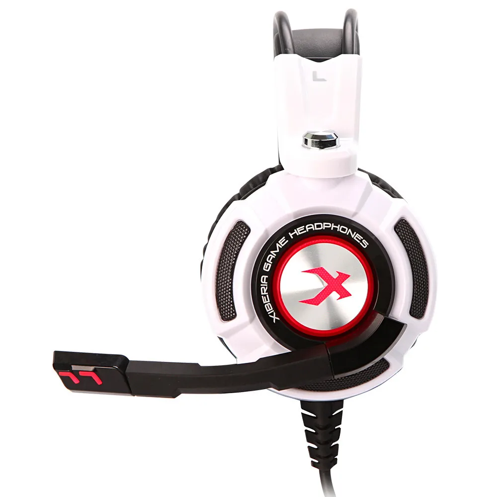 XIBERIA PC игровая гарнитура Virtual 7,1 объемный звук стерео Бас игровая гарнитура с микрофоном/светодиодный свет для компьютера геймера