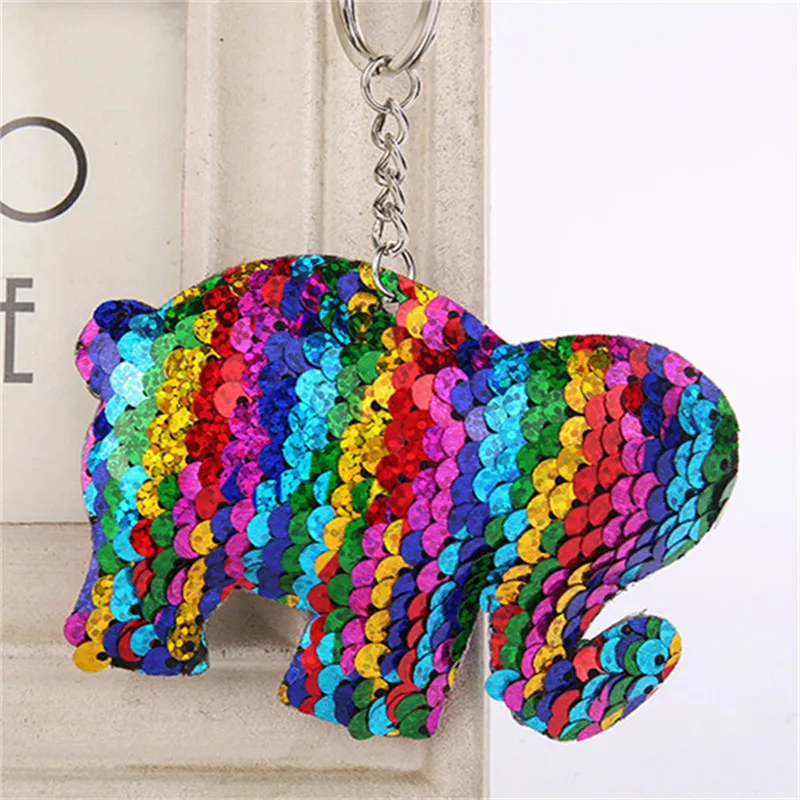 Брелок для женщин и девушек милый модный брелок с блестками дельфином слоном