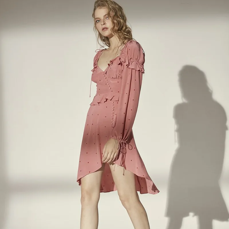 Женское Асимметричное мини-платье осень 2018 | Женская одежда