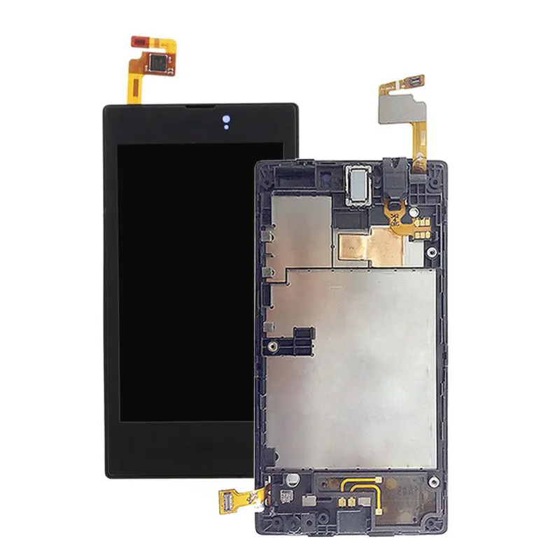 ЖК-дисплей для Nokia Lumia 520 сенсорный экран дигитайзер черный с рамкой полная сборка