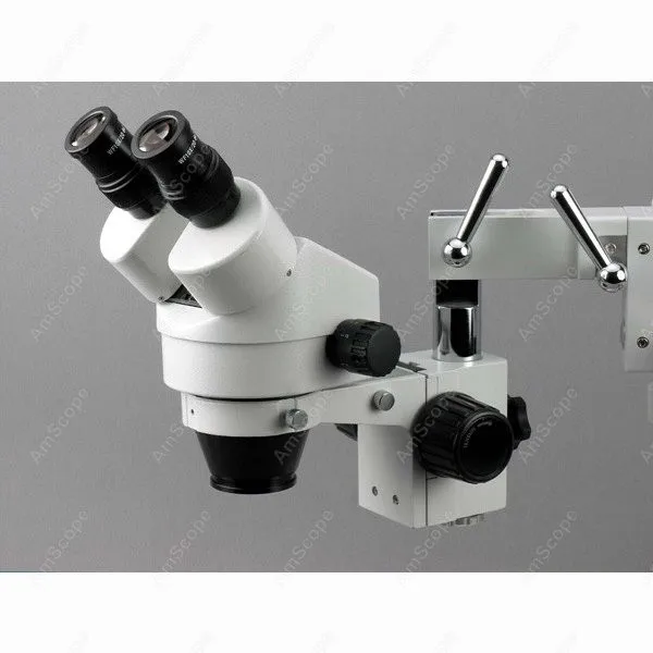 Стерео бум микроскоп AmScope поставляет 7X 45X Зум + кольцевой свет|microscope fiber optic