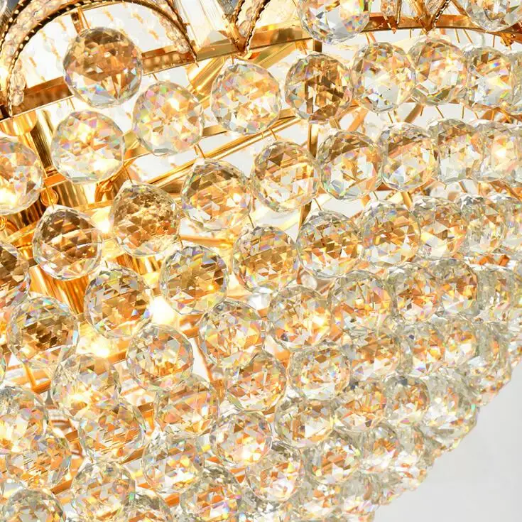 Европейская круглая традиционная хрустальная люстра для ресторана большая