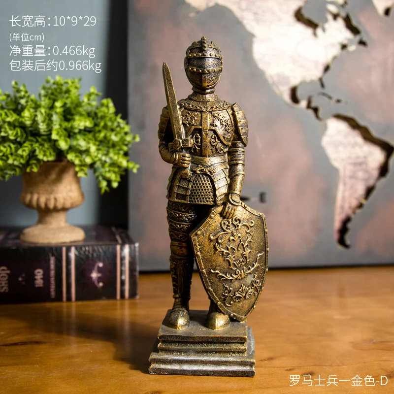 Glory - Sword Shield Креативные европейские ретро украшения для солдатской комнаты, украшения для дома, гостиной, мебели - Цвет: Glory - Sword Shield