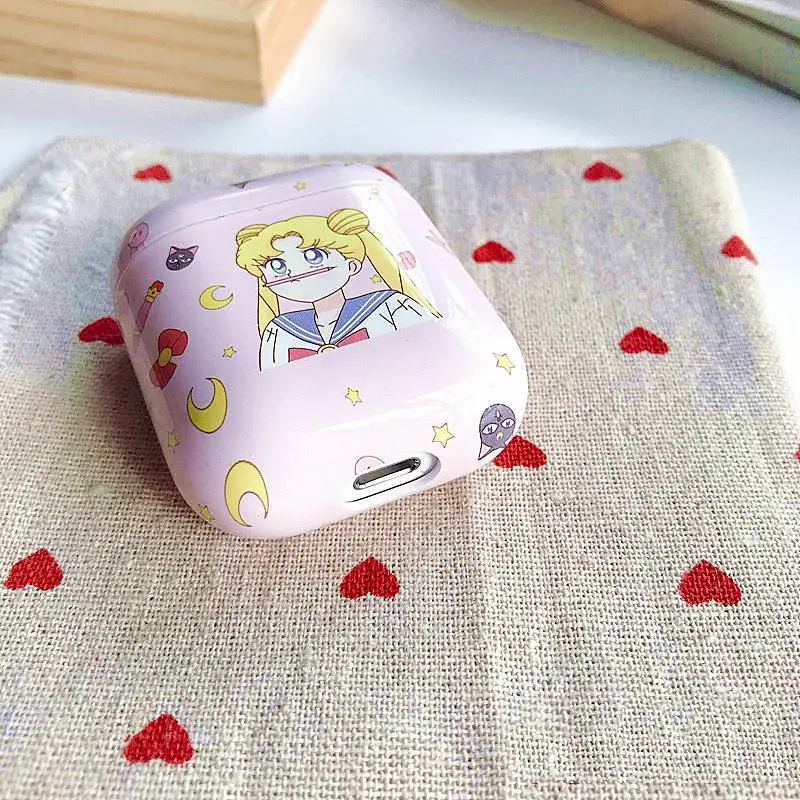 Милый розовый чехол Sailor Moon для airpods Мультяшные аксессуары Airpods Pro сумка зарядки