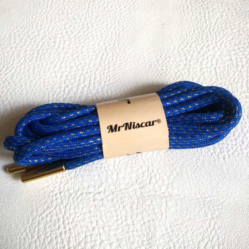 Mr. Niscar 1 пара круглых шнурков металлическая Золотая проволока шнурки спортивные баскетбольные струны шнурки на открытом воздухе походные шнурки для повседневной обуви