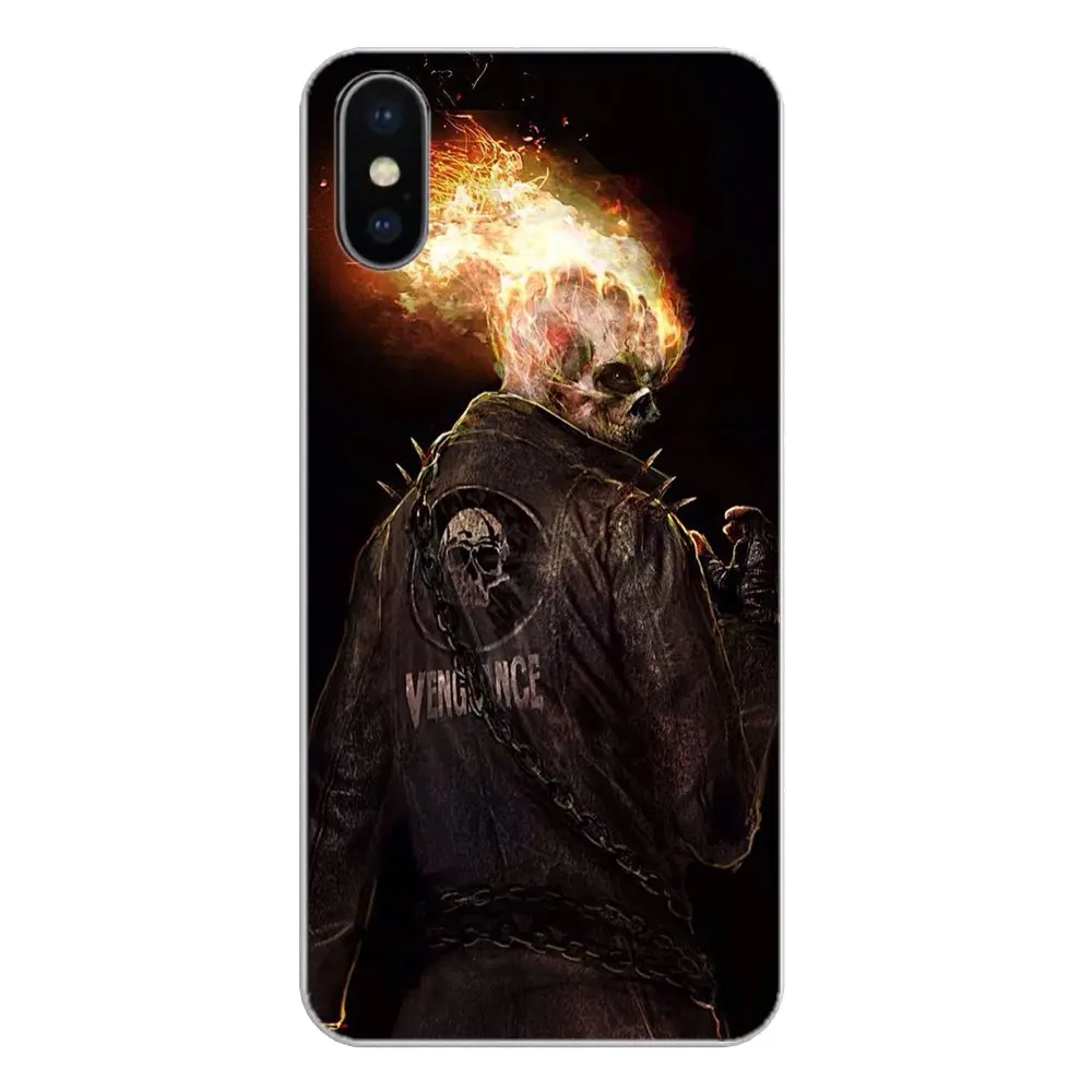Силиконовый чехол для телефона Xiaomi Mi A1 A2 5X 6X 8 lite SE Pro Max Mix 2 2S 3 Mi5 Mi5S fire car Ghost Rider Head с