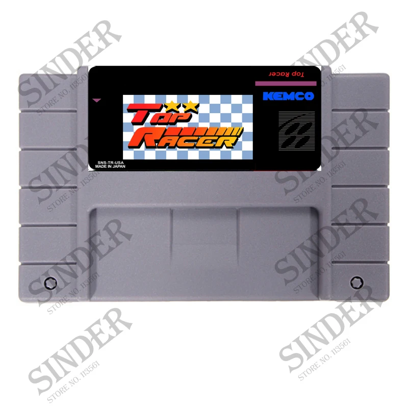 

Top Racer 16 bit карточки для Супер игры для игровой приставки NTSC USA