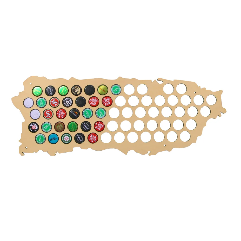 

Wall Mounted Beer Cap Map Of Puerto Rico Wooden Map Display Board Wood Craft For Cap Collector Beer Drinker Puerto Rico Art Map