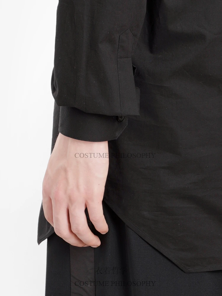 S ~ 5XL новые мужские оригинальные модные стилист повседневные рубашки длинные