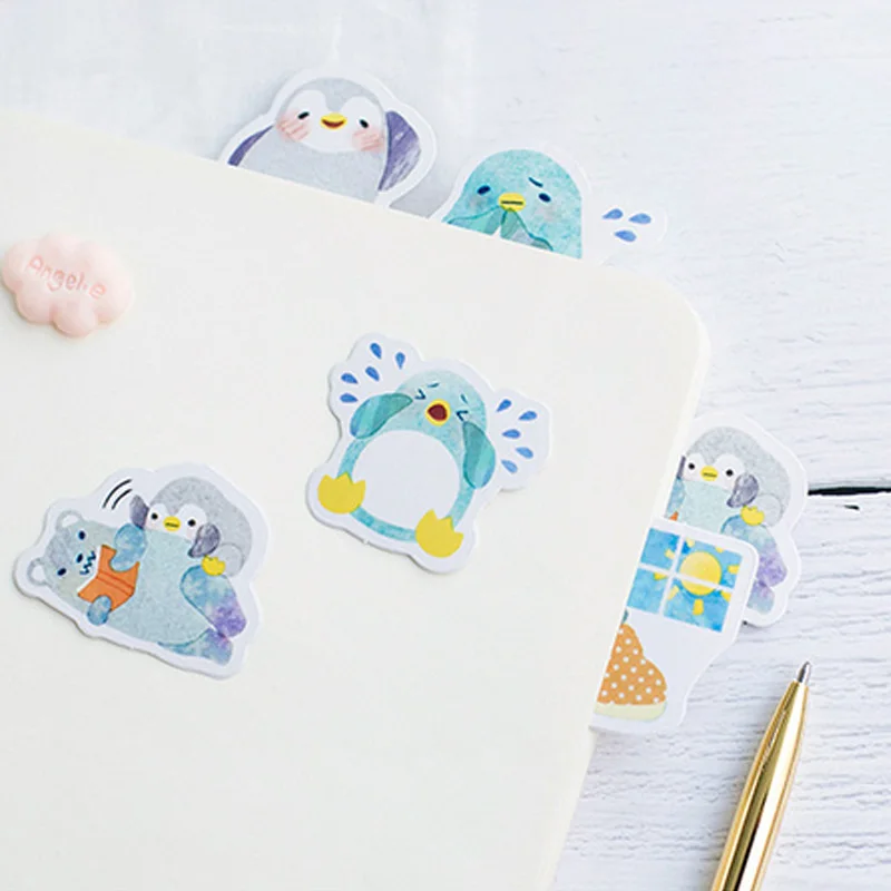 45 шт./лот мини-бумажная наклейка с милым животным котом пингвином сделай сам