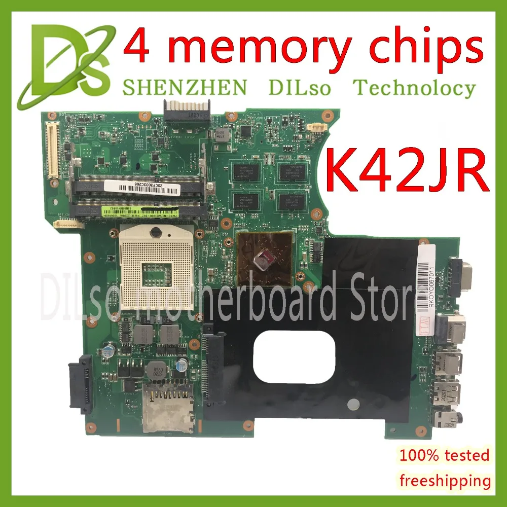 KEFU K42JR для ASUS K42JZ K42JE A42J A40J K42JB K42JC материнская плата mianboard с 4 видеокартами тестовая