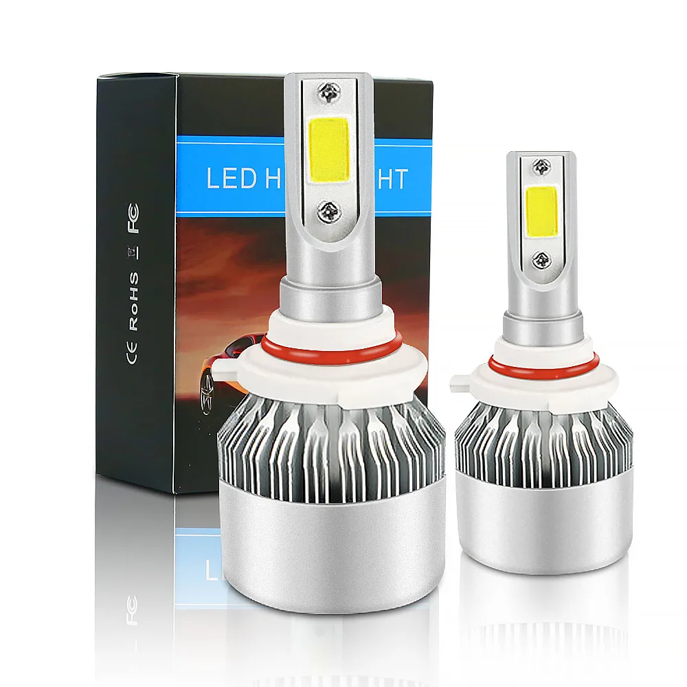 Sunmeg C6 светодиодные фары H7 LED H11 автомобильные лампы H4 H1 H3 9005 9006 881 Противотуманные 72