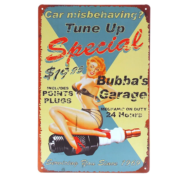 Классический настенный плакат &quotGarage Rules&quot винтажный домашний декор магазин по