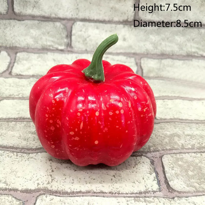 Pumpkin 3 Пластиковый пенный реалистичный имитация, модный реквизит для свадебной вечеринки, 1 шт., Хит, искусственный ребенок, образование, поддельные фрукты, овощи - Цвет: Pumpkin 3