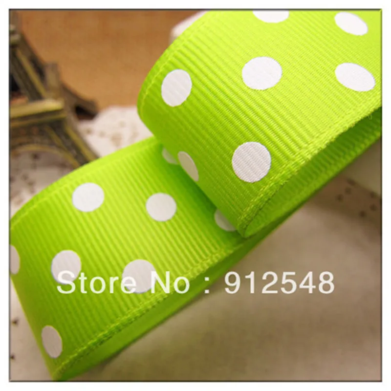 YJHSMY 1 &quot(25 мм) 5 ярдов/lot Grosgrain в бант с принтом горошек белыми точками DIY аксессуары