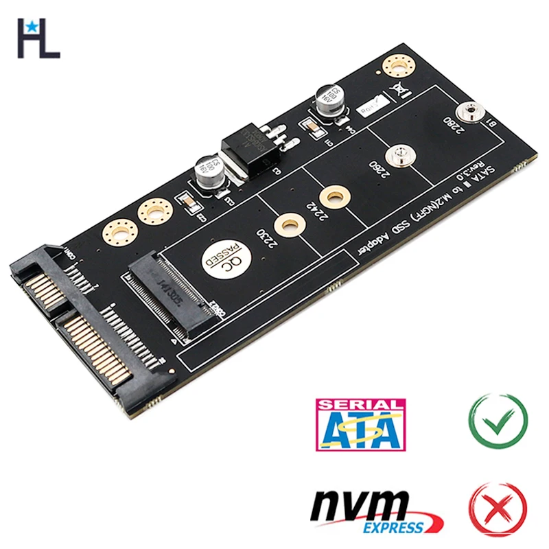 HL SATA III адаптер для SSD позволяет конвертировать M.2 KEY B SSD в стандартный SATA 2," с 3,5 HDD Cage